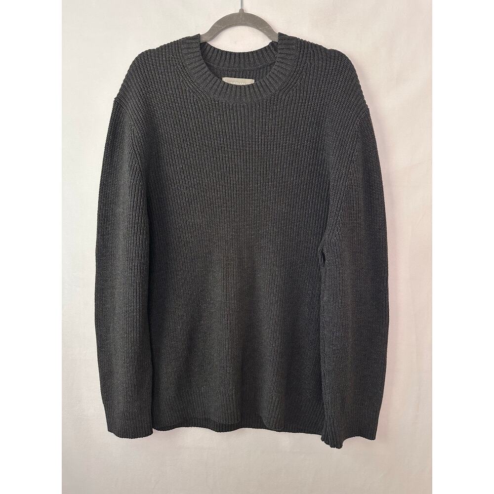 Everlane Mens Every Day Cool Ribbed Sweater Chunky Knit Coolmax Cotton Gray XXL